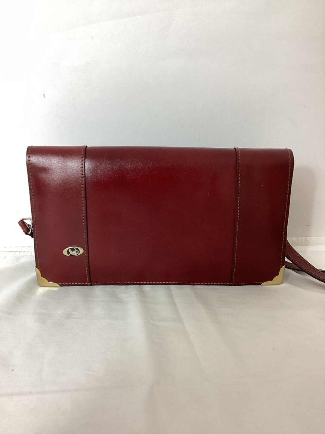 Vintage 1970's Chestnut Brown Leather Satchel Bag Shoulder Retro ...