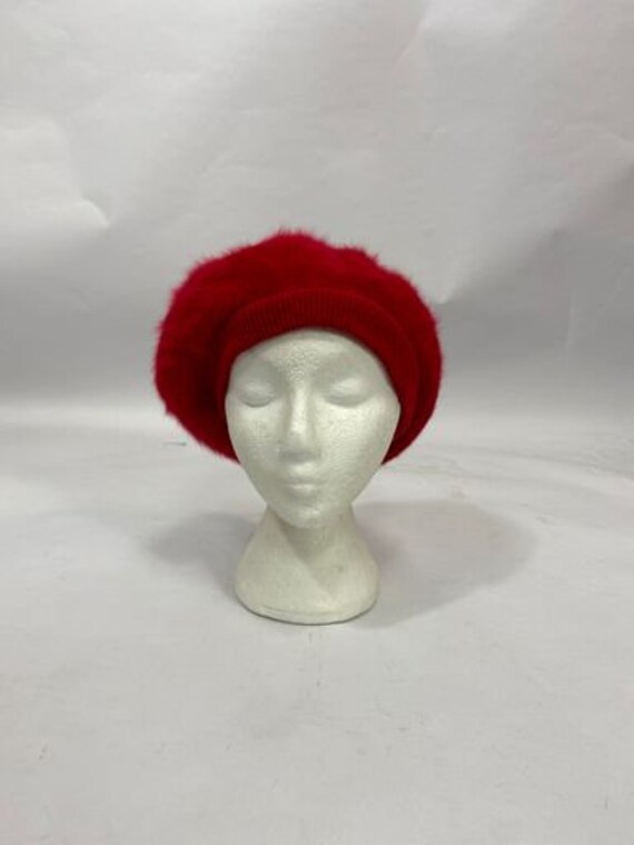 Vintage 1990's Kangol Bright Red Mohair 