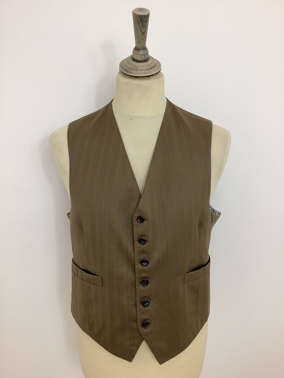 Vintage 70s tailored 3 piece suit mod pinstripe j… - image 5