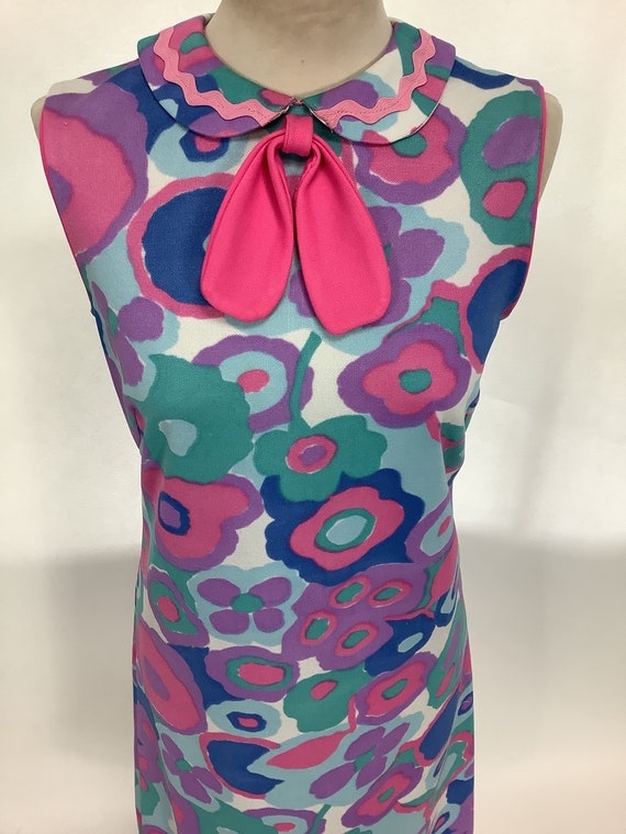 Vintage 1960s handmade dress psychedelic kitsch s… - image 7