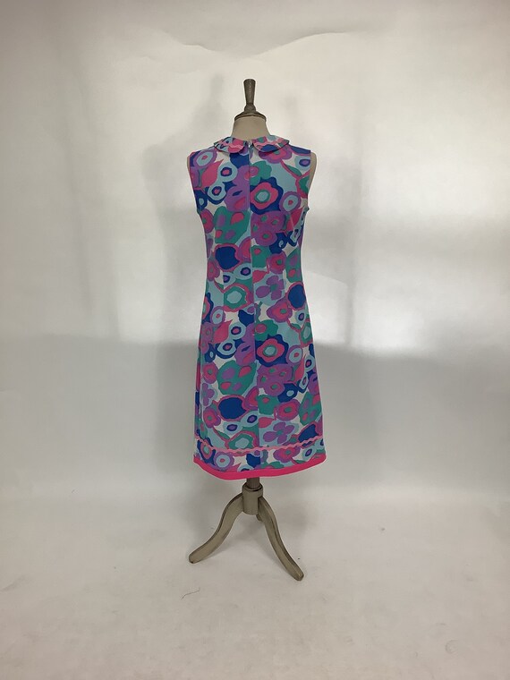 Vintage 1960s handmade dress psychedelic kitsch s… - image 3