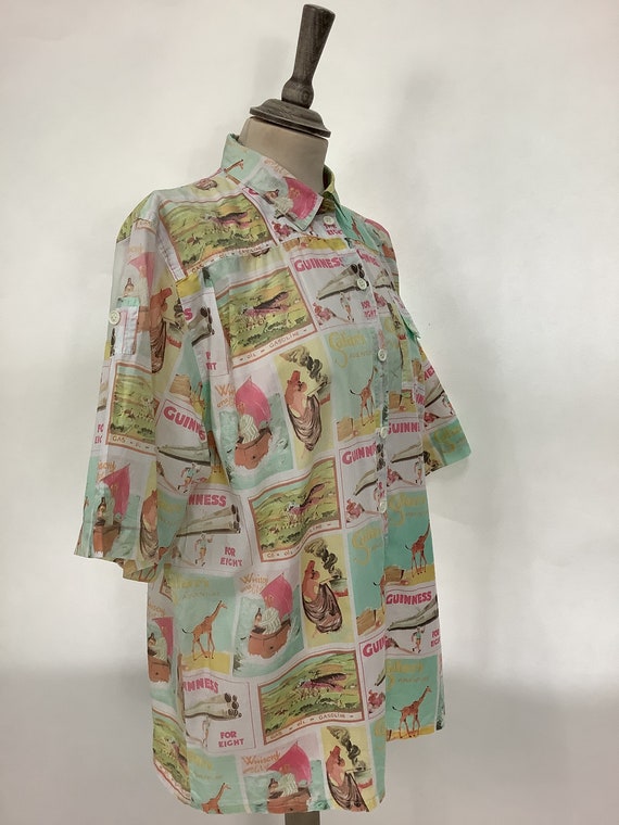 Vintage 1980s Betty Barclay blouse oversized abst… - image 5