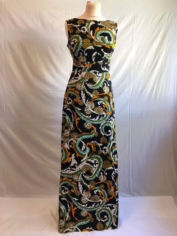 Vintage 1970s Berkertex psychedelic maxi dress