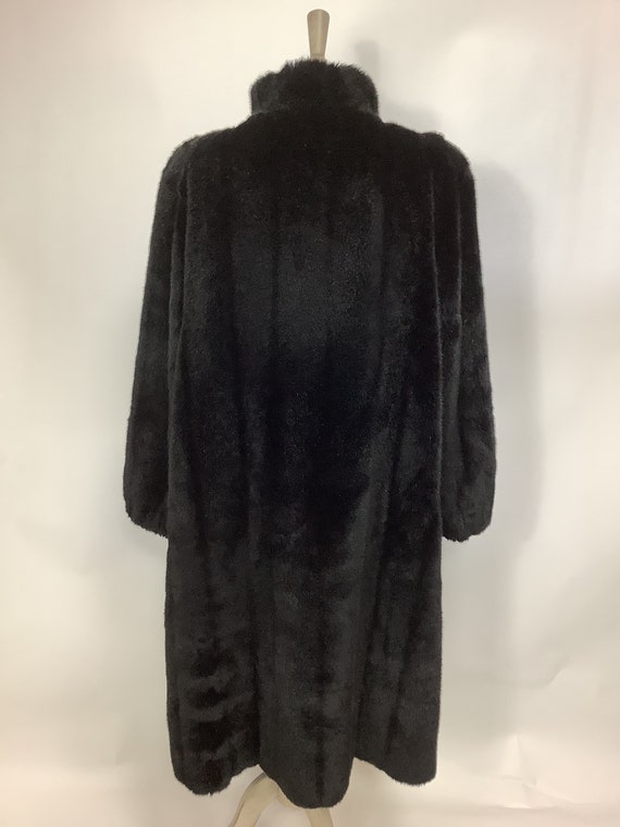 Vintage 1970s Tissavel faux fur coat glamorous ac… - image 5