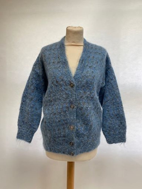Vintage 1980s mohair knitted cardigan