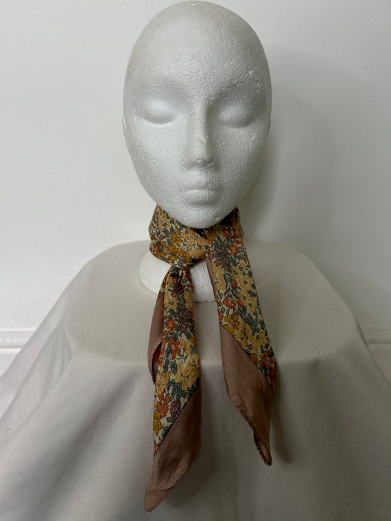 Vintage 1980s Liberty of London silk scarf floral… - image 7