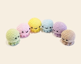 Colorful Jellyfish Amigurumi | Christmas day Crochet Pet toys  Props Decoration personalized Stuffed Keychain Keyring  gift