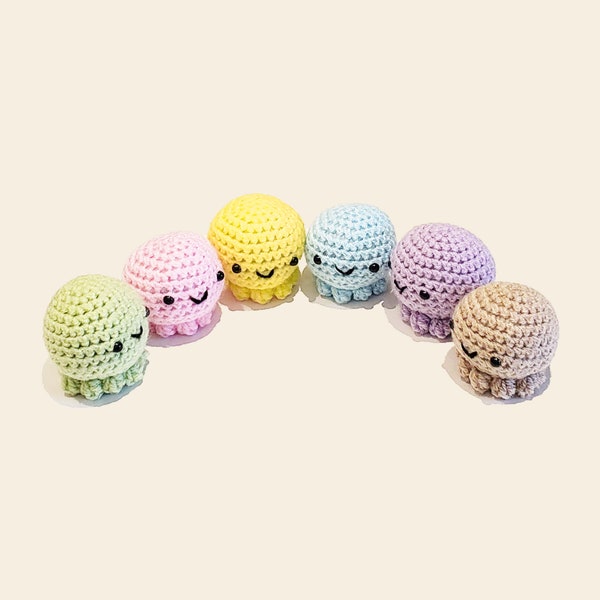 Colorful Jellyfish Amigurumi | Christmas day Crochet Pet toys  Props Decoration personalized Stuffed Keychain Keyring  gift