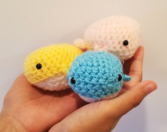 Colorful Mini Whale Amigurumi| Plush Crochet Toy Pet Decoration Gift Stuffed Keychain mother day graduation summer sea creature Christmas
