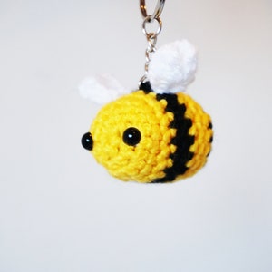 Cute Yellow/Pink Bumblebee keychain | Bee kind summer Amigurumi Plush Toy  Graduation Gift Keyring day adventure nursery decor