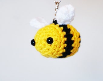 Cute Yellow/Pink Bumblebee keychain | Bee kind summer Amigurumi Plush Toy  Graduation Gift Keyring day adventure nursery decor