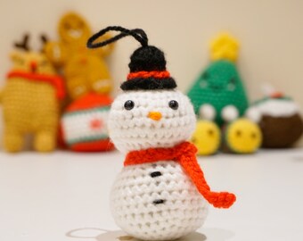 Christmas Snowman Amigurumi | Plush Crochet Toy Pet Toys  Props Decoration Nursery Gift Multi buy discount Set keychain star xmas