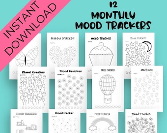 Stimmungs-Tracker-Bundle, Bullet Journal Stimmung Tracker, Stimmung Tracker Einsätze, Stimmung Tracker Für Bullet Journal, Mood Chart