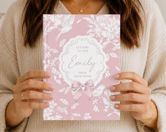 Pregnancy Keepsake Journal Letters To Our Baby, Pink Floral Toile Memory Book, Letters From Moms & Dads Expecting Mother Gift Diary