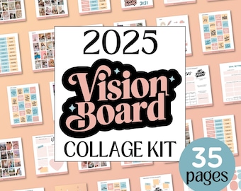 2025 Vision Board, Vision Board Kit, Vision Board Printables, Vision Board Template, Vision Boards, Vision Board Images, Make A Vision Board