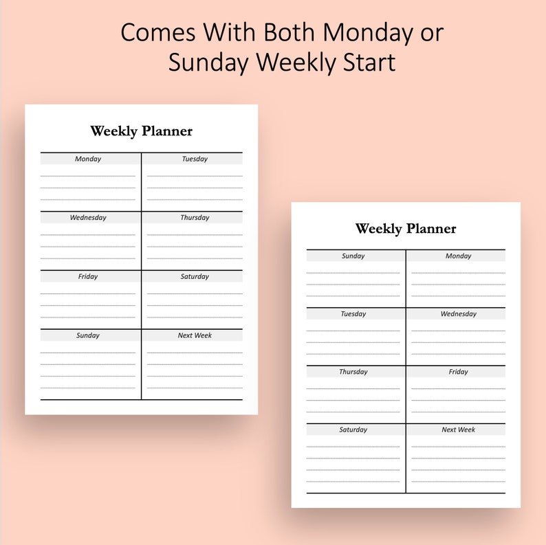 Weekly Digital Planner Insert