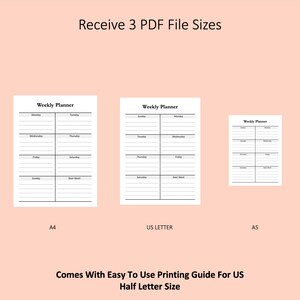 Week Planner Pages For Printing and Digital