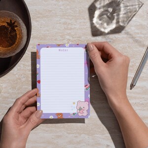notes digital download, cute design for print, strawberry to do list, printable notepad, kawaii memo pad design, cute teddy bear