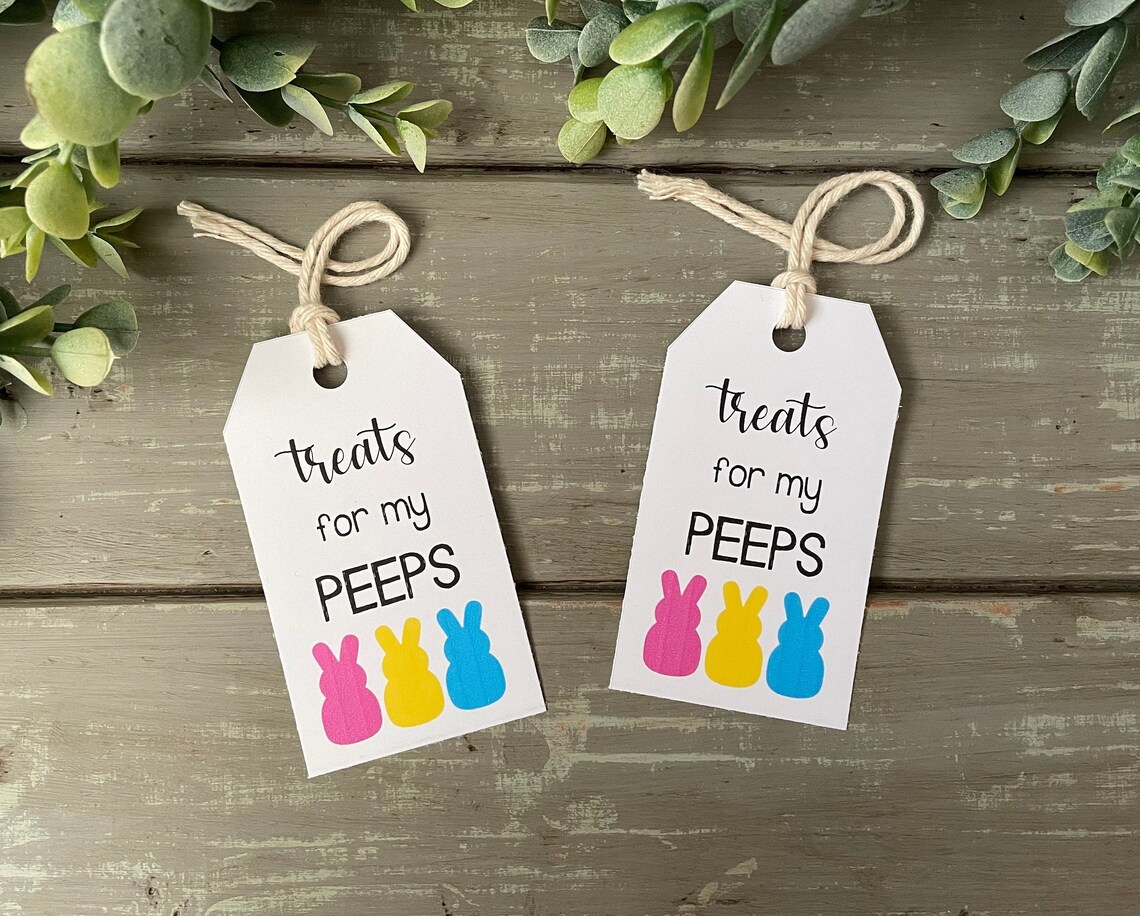 Treats for My PEEPS Gift Tag: Easter Spring Printable (digital Download ...