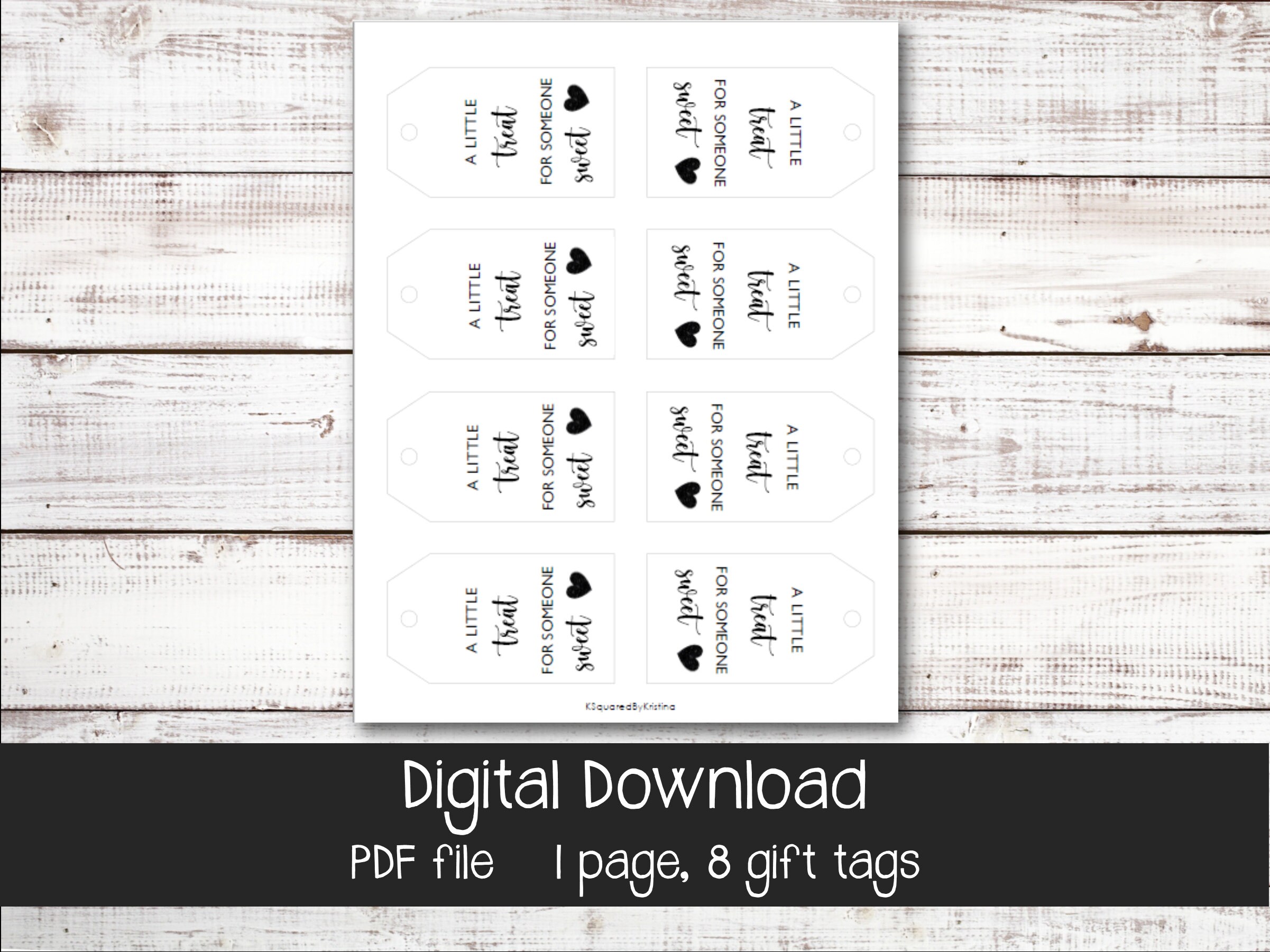 A Little Treat for Someone Sweet Gift Tag: Thank You Printable (digital ...