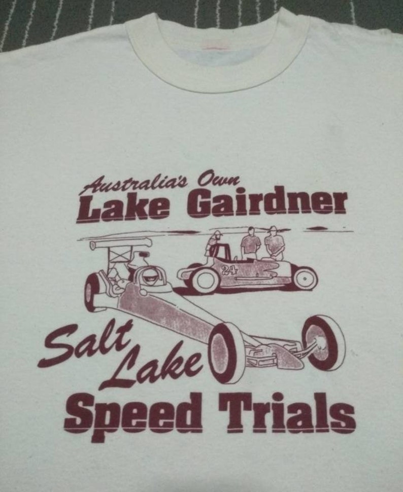 Vintage tshirt Lake Gairdner SPEED TRIAL Hot Rod