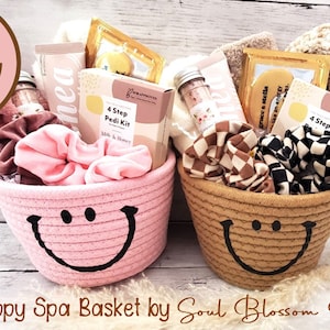 Happy Spa Basket, Spa Gift Box, Teen/ Tween birthday, Pre-teen gift Teenager spa pamper gift box, Sending good Vibes  Boho Girl free spirit