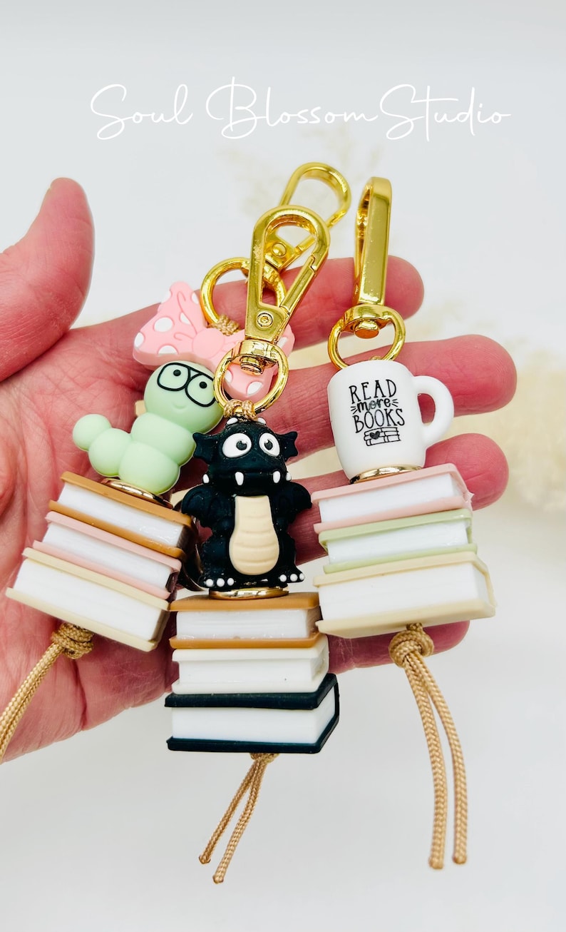 Reading Keychains Book Lover Keychain, Reader, Bookish Girl Gift, Keychain for Book ...