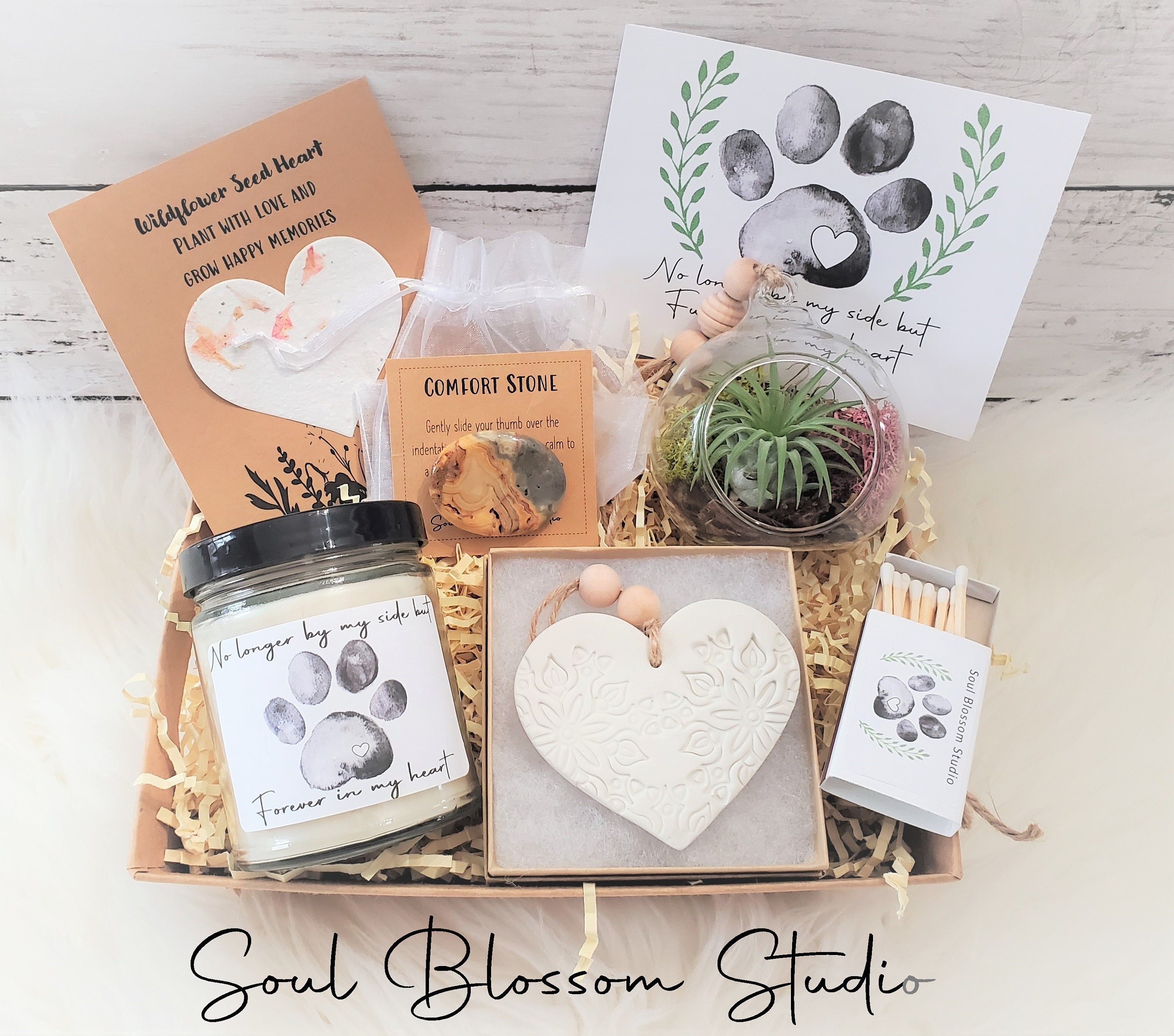 Pet Loss Sympathy Gift Box Sending love and strength, Deepest sympathy, sending you a hug, Sorry for your loss