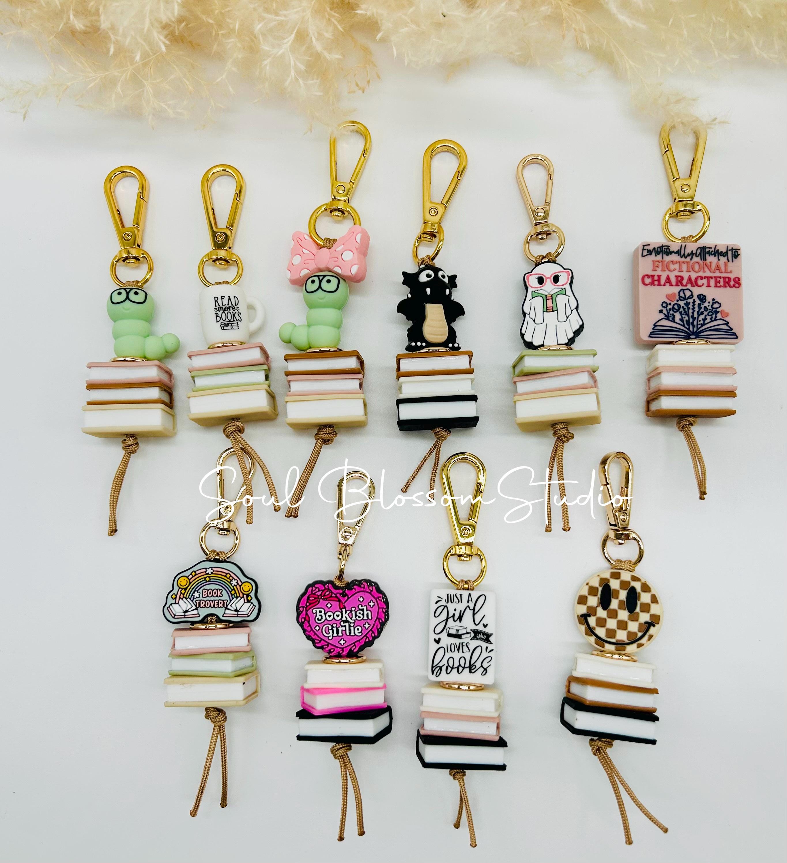 Cute Library Keychains Book Lover Keychain, Reader, Bookish Girl Gift, Keychain for Book ...
