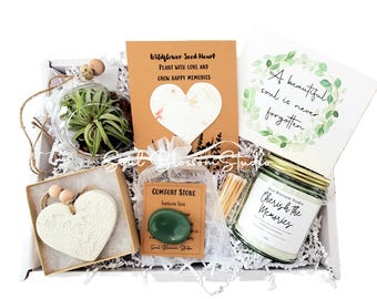 Sympathy Gift Box, Sending a hug, Deepest sympathy, Grief Care package, Sorry for your loss, Soy Candle, Wildflower seed heart
