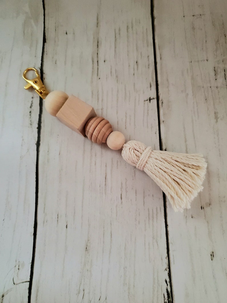 Boho Car diffuser wooden bead keychain gift set keychain Etsy