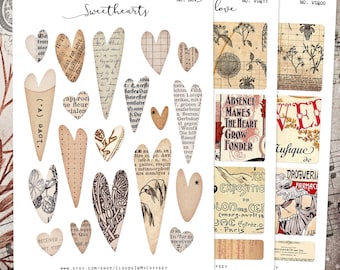 12 Sheets Love Letter Stickers – Decorative Scrapbooking Stickers, Cute Stationery Stickers For Journals, Letters & Crafts