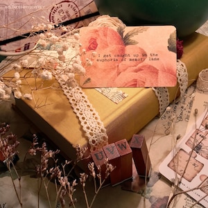 Nuove citazioni motivazionali - Etichette di carta vintage - Citazioni motivazionali e frasi positive - Schede per macchina da scrivere Ephemera per Junk Journal e Bujo