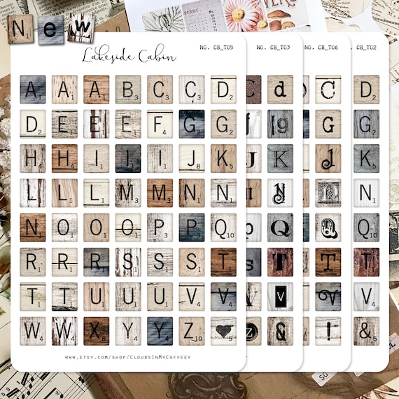 Scrapbooking Letter Stickers, Scrapbooking Letters Vintage