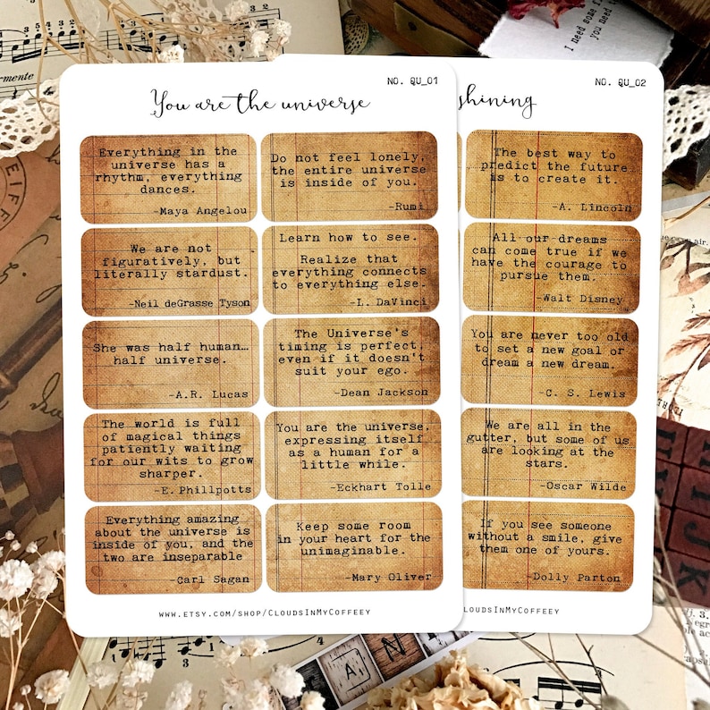 Inseparables Sticker Inspirational Quote Stickers, Typewriter Style, Planner Scrapbook ...