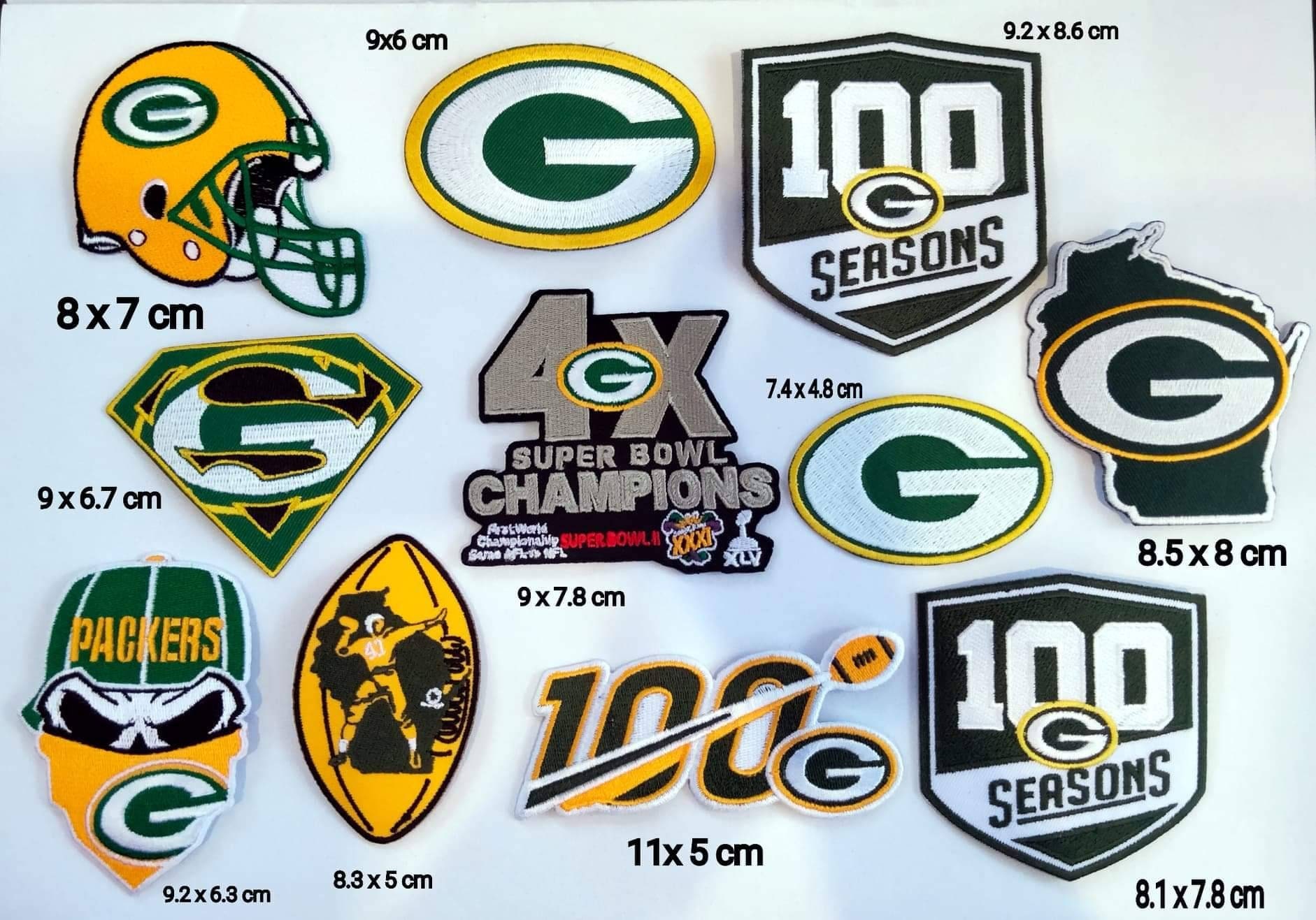 Green Bay Packers Sport Logo Patches Embroidery Iron on Sew Etsy