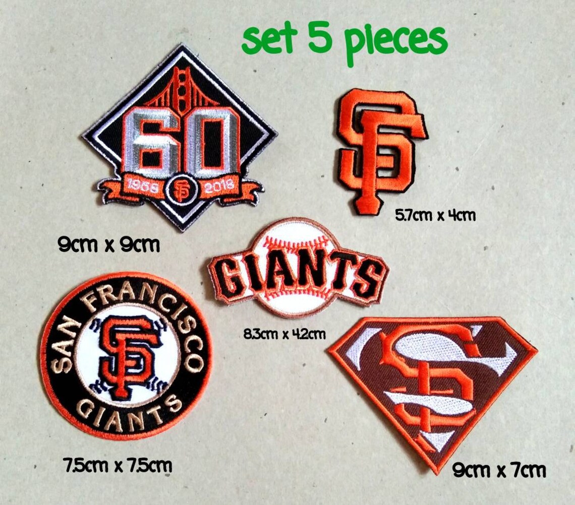 San Francisco Giants Sport Logo Patches Embroidery Iron on Etsy