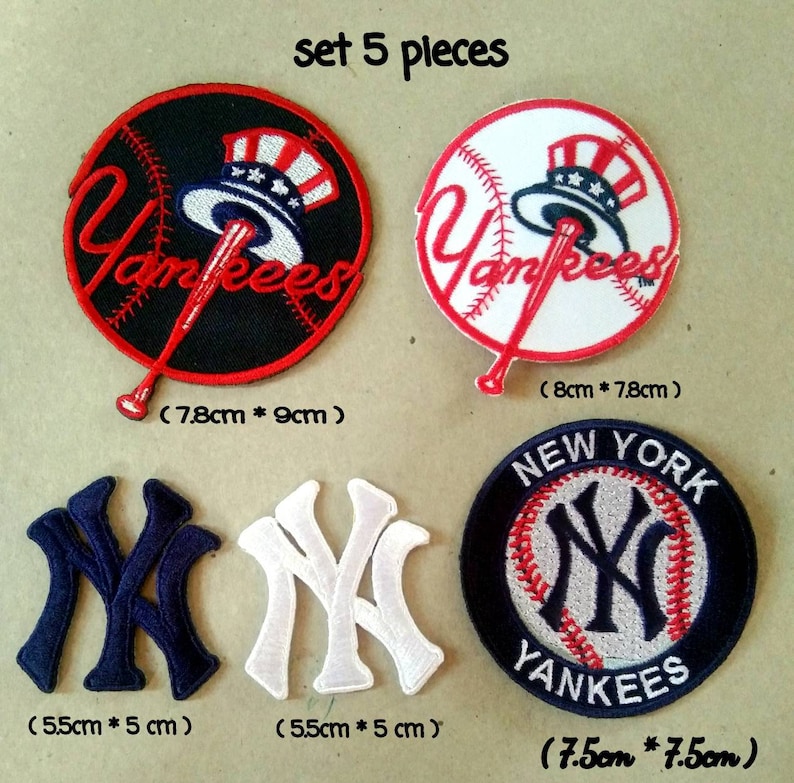 New York Yankees Sport Logo Patches Embroidery Iron on Sew Etsy