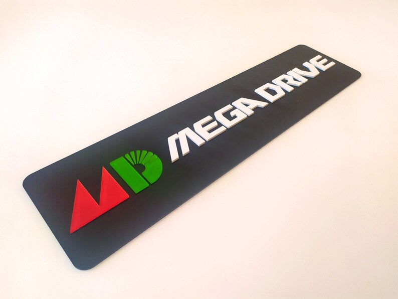 shelf wall display SEGA Mega Drive Japan video game decoration logo videogame decor gamer gift sign game room decor man cave decor