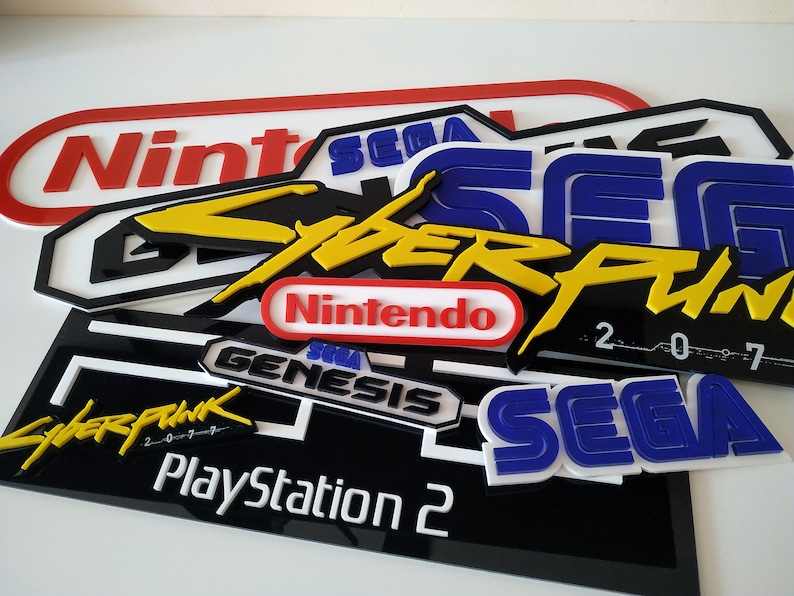 shelf wall display SEGA Mega Drive Japan video game decoration logo videogame decor gamer gift sign game room decor man cave decor