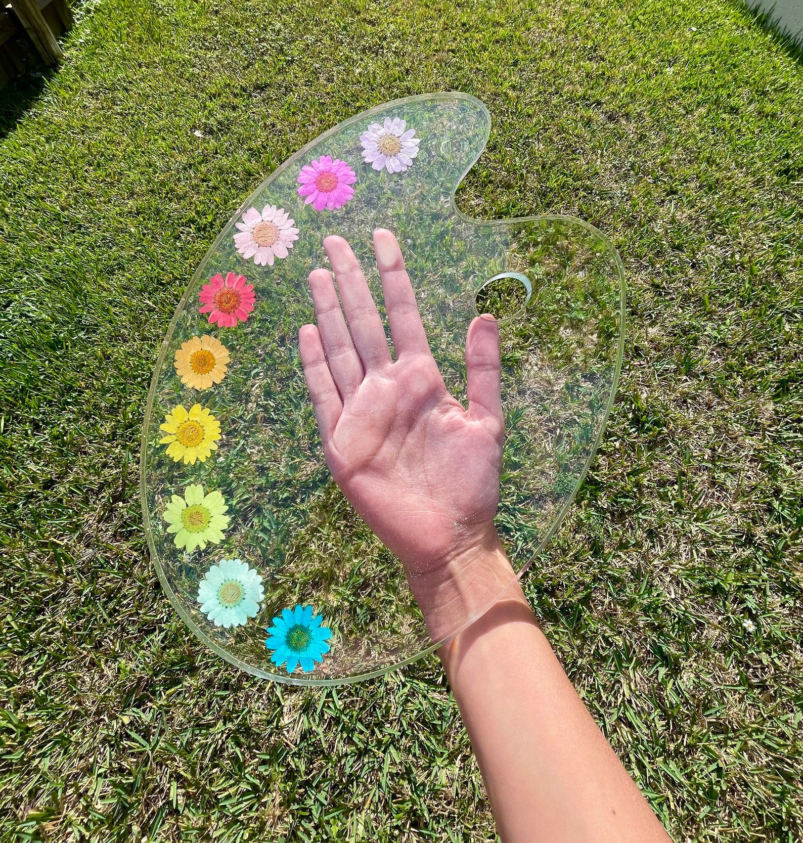 Colorful Resin Paint Palette Made to Order Clear Base 9 Etsy