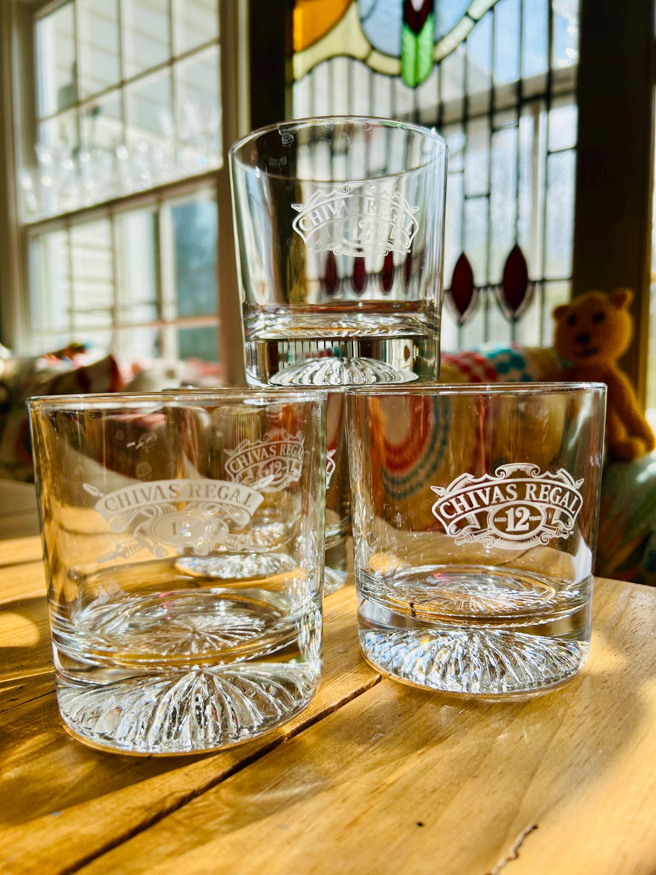 Chivas Regal 12 Scotch Whiskey Rock Glasses - Set of 4