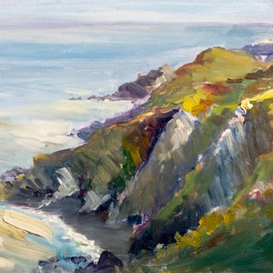 Rugged Shores 54cm X 44cm Framed Original Oil Painting by UK Artist