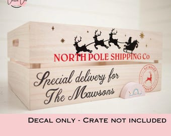 DIY Crate - Personalised Christmas Crate Sticker Decal