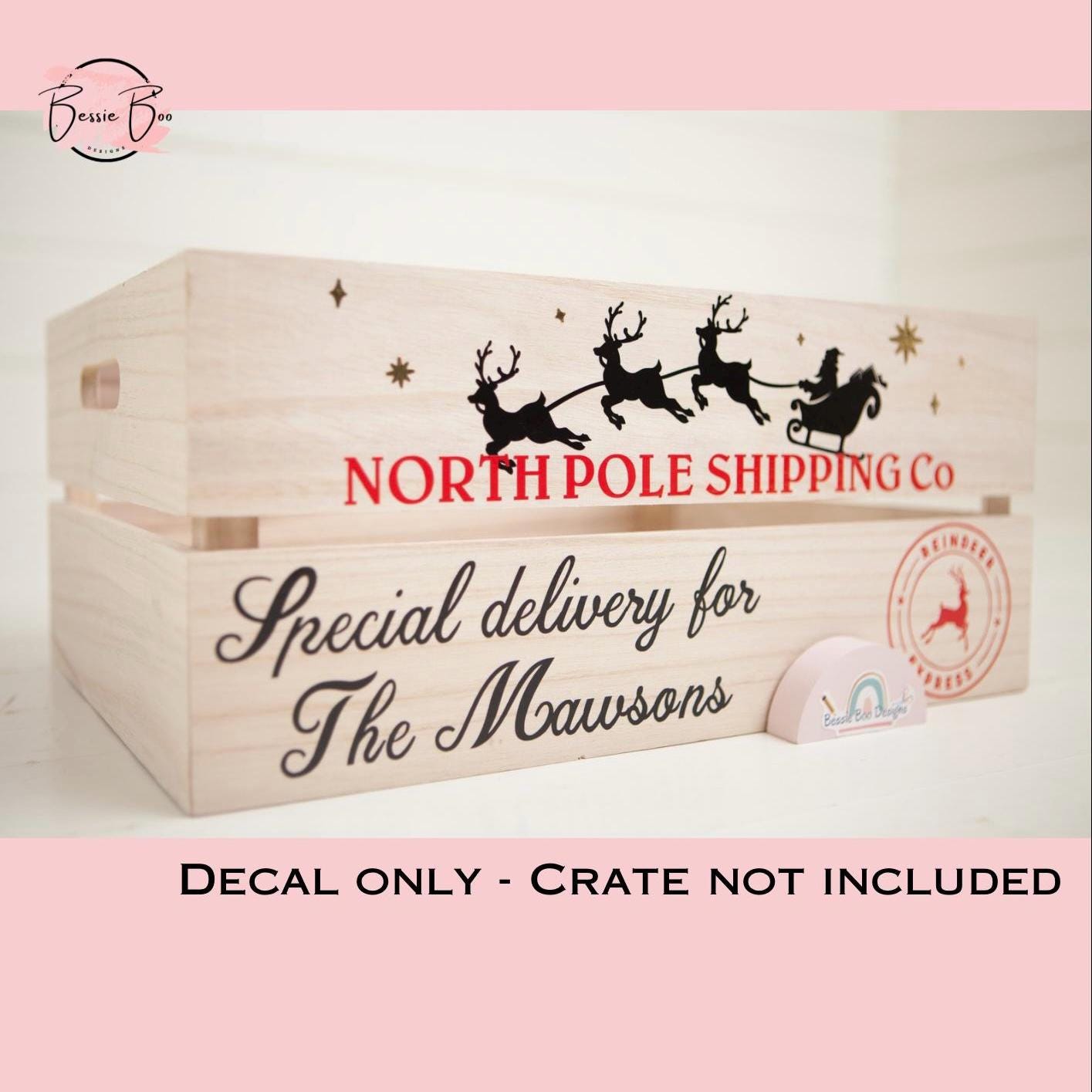 DIY Crate - Personalised Christmas Crate Sticker Decal