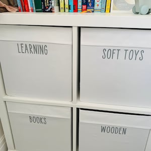 Toy Storage Word Decals | Toy Labels | Self-Adhesive Personalised Decals | Personalised Stickers