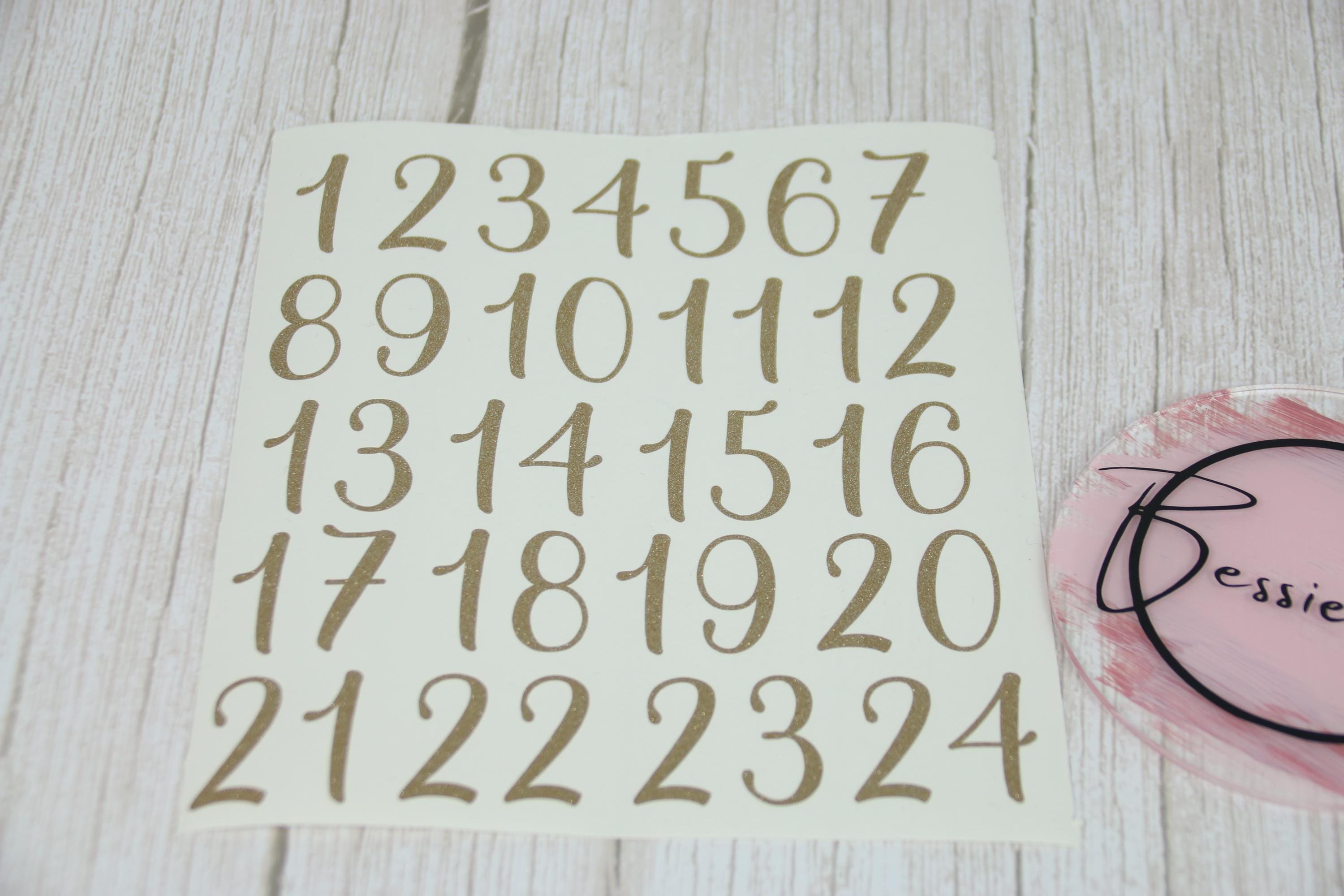 Christmas Advent Number Decals | Advent Stickers | Gift Box Decal | Christmas Gift Stickers | Advent Calendar Numbers