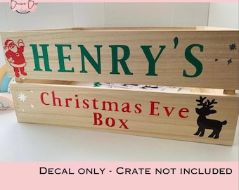DIY Crate - Personalised Christmas Crate Sticker Decal
