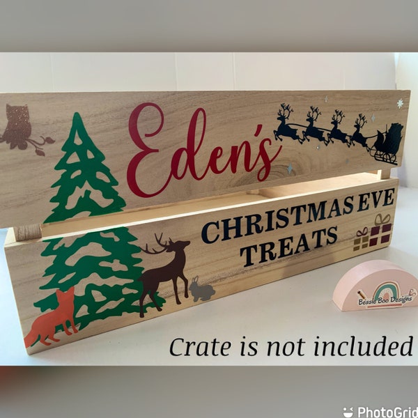 Christmas Eve Crate Decal | Christmas Gift Decal | Christmas Eve Box | Custom Made Vinyl Decals | Self-Adhesive Personalised Labels