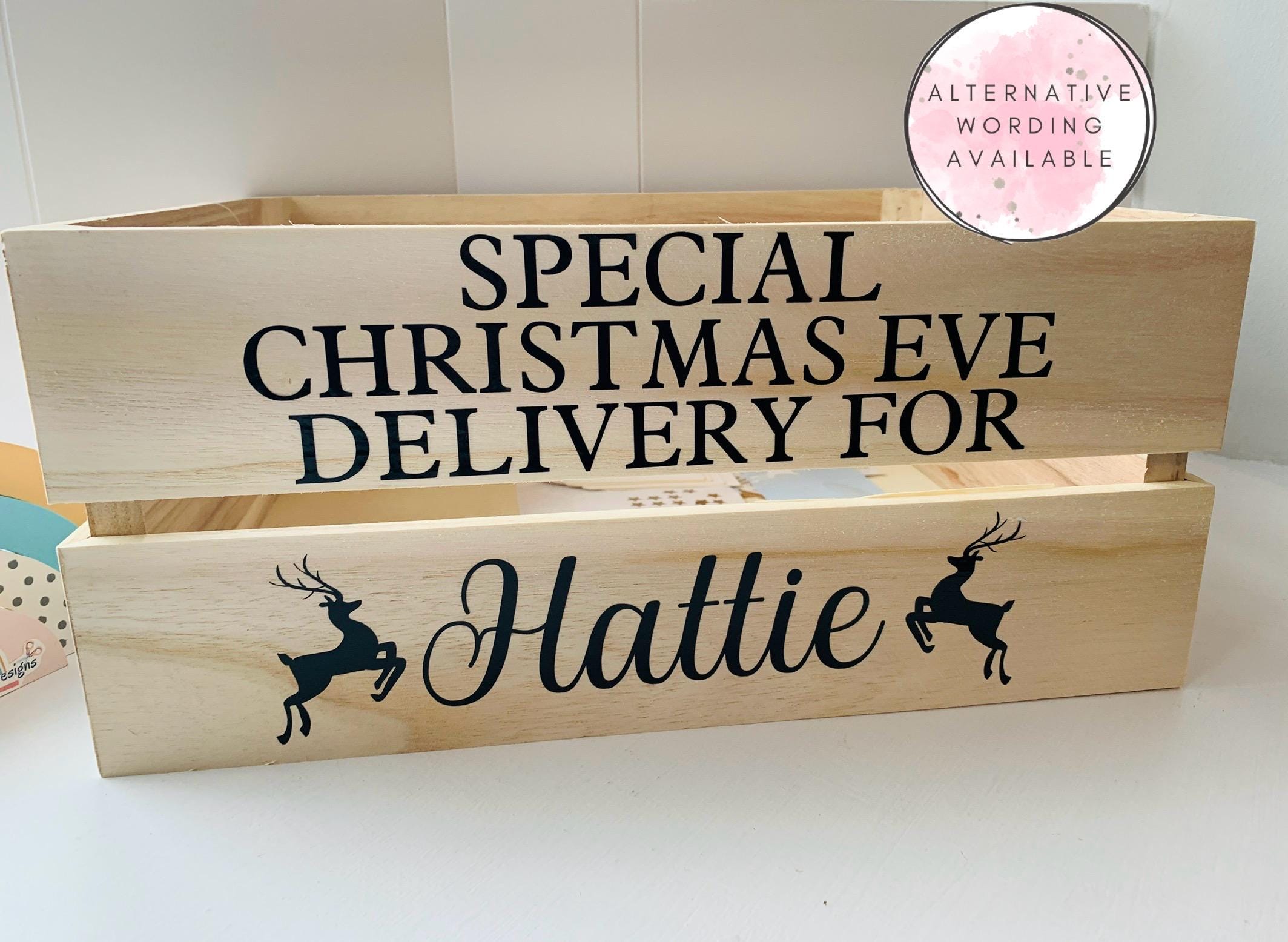 Crate - Personalised Christmas Crate | Christmas Gift | Christmas Eve Box  | Christmas Eve Treats North Pole Special Delivery